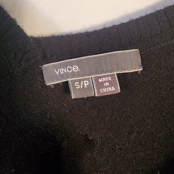 Vince V-Back Black Cashmere Sweater (Damaged) - Picture 6 of 6
